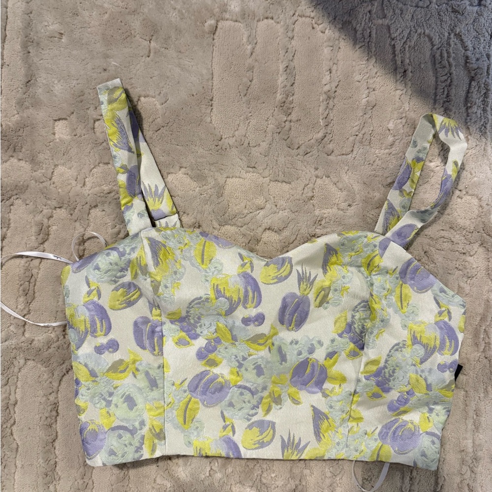 Lulu's Pastel Floral Crop Top